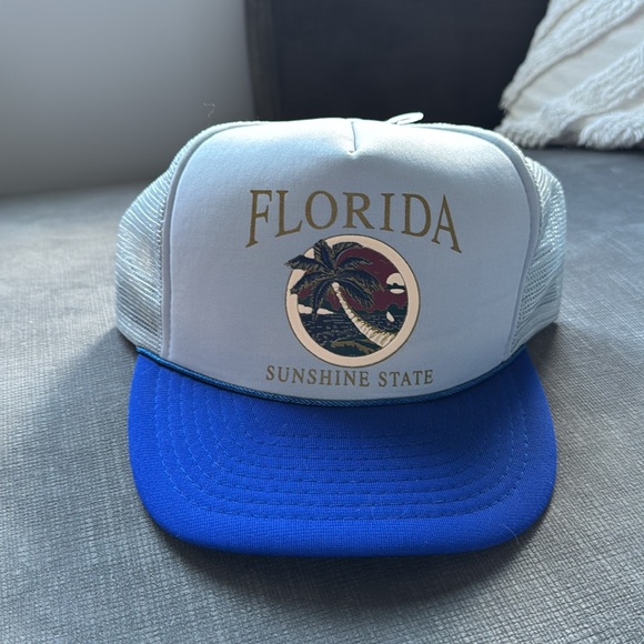 Vintage Florida Sunshine State Snapback / 90s / Trucker Style Mesh - Picture 2 of 7